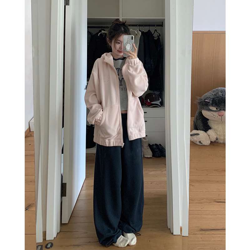 ネイビーコーデ ドレープストレートワイドパンツ