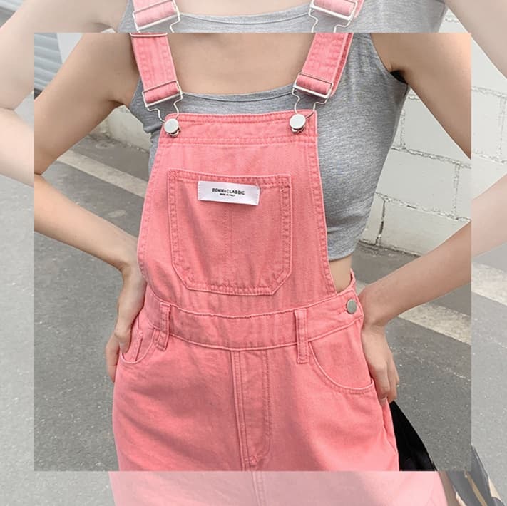 ネイビーコーデ ゆったり美脚ワイドサロペット
