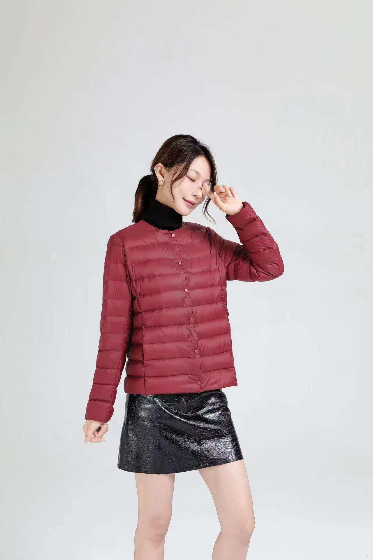 ネイビーコーデ 軽量キルティングダウンジャケット