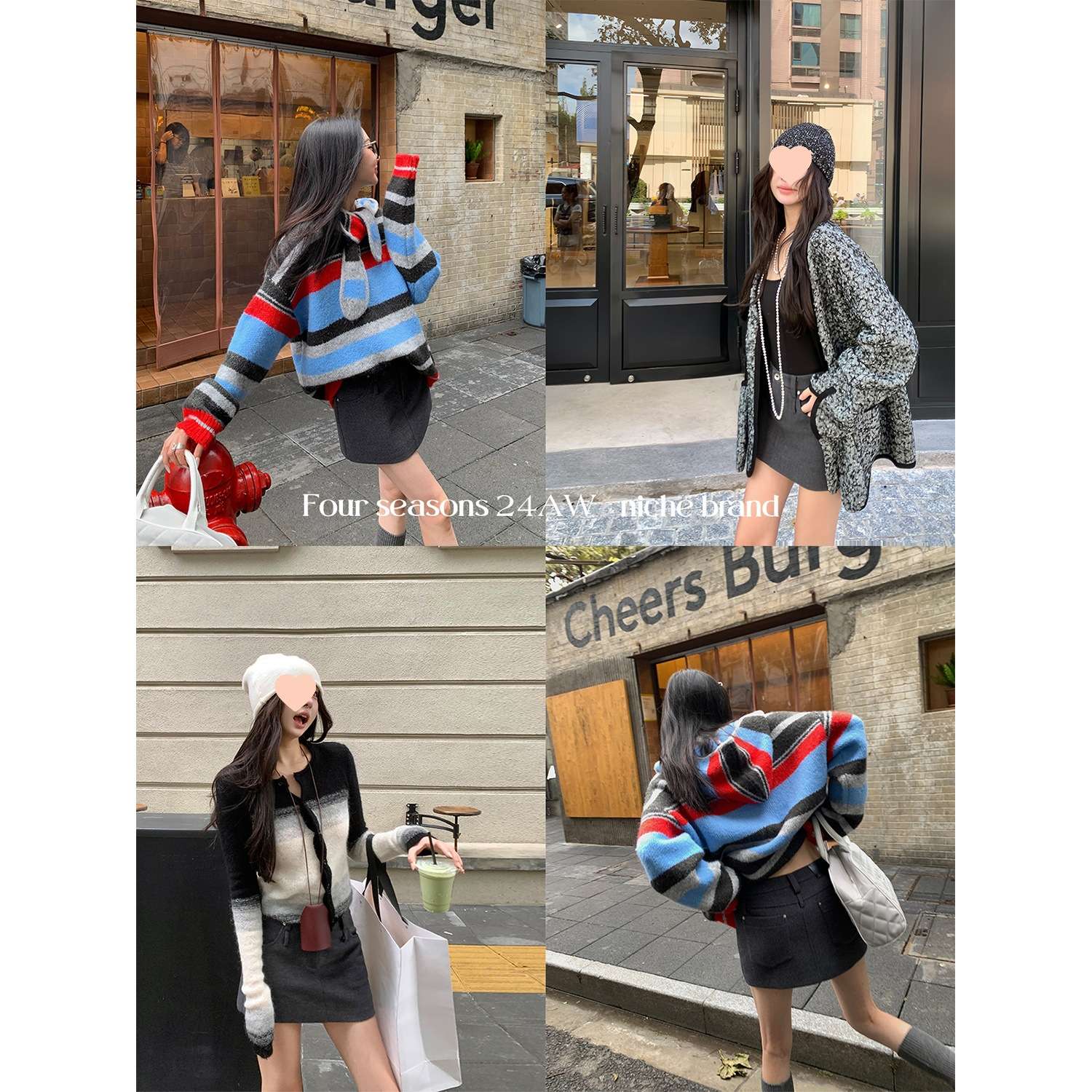 ネイビーコーデ シンプル台形ミニスカート
