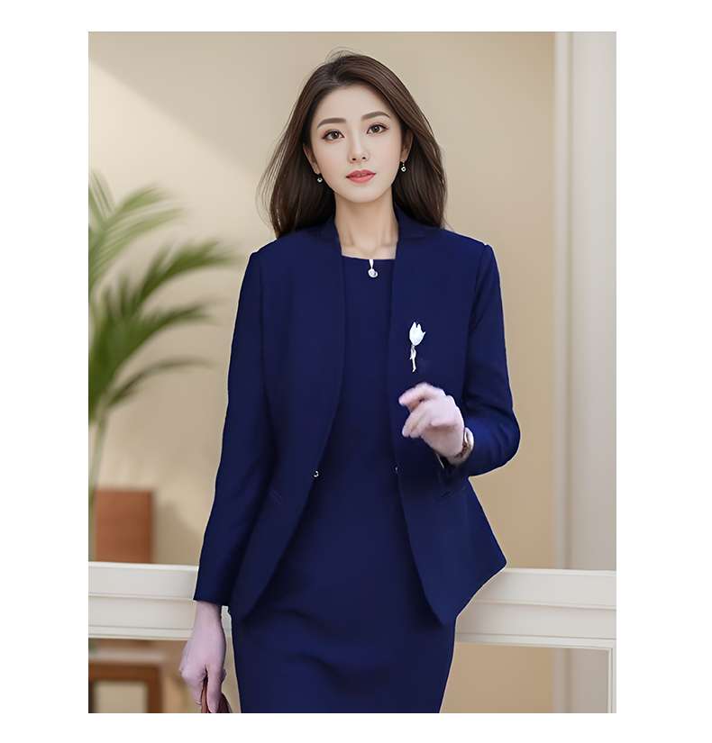 ネイビーコーデ エレガント チューリップ セットアップ スーツ