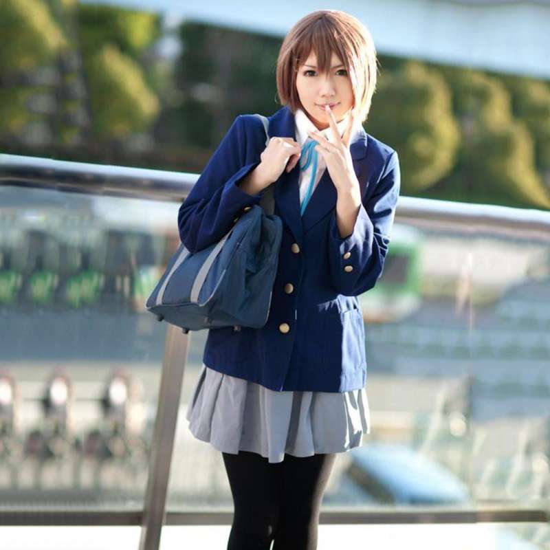 ネイビーコーデ 軽音（けいおん）部のコスプレに清楚マリン制服セットアップ