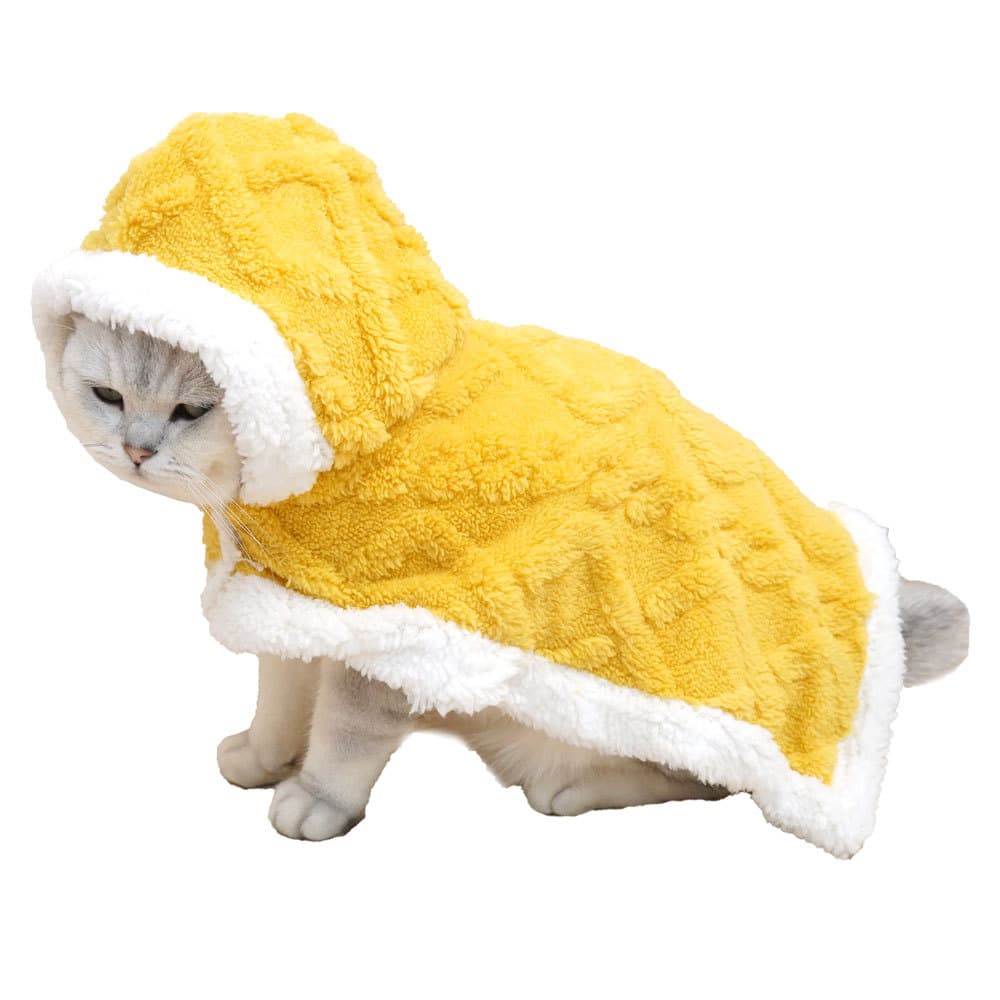 ネイビーコーデ に映える！ふわもこフード付き冬用猫服｜あったか防寒コスプレ