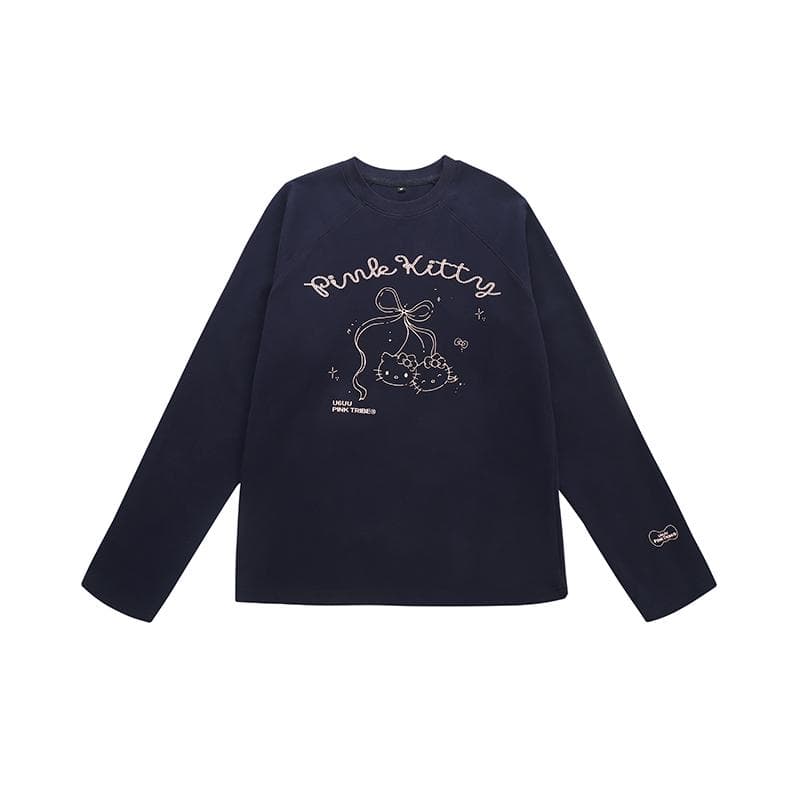 ネイビーコーデ  ほっこりトレーナー