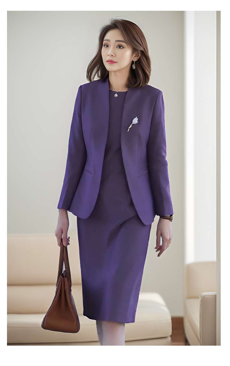 ネイビーコーデ エレガント チューリップ セットアップ スーツ