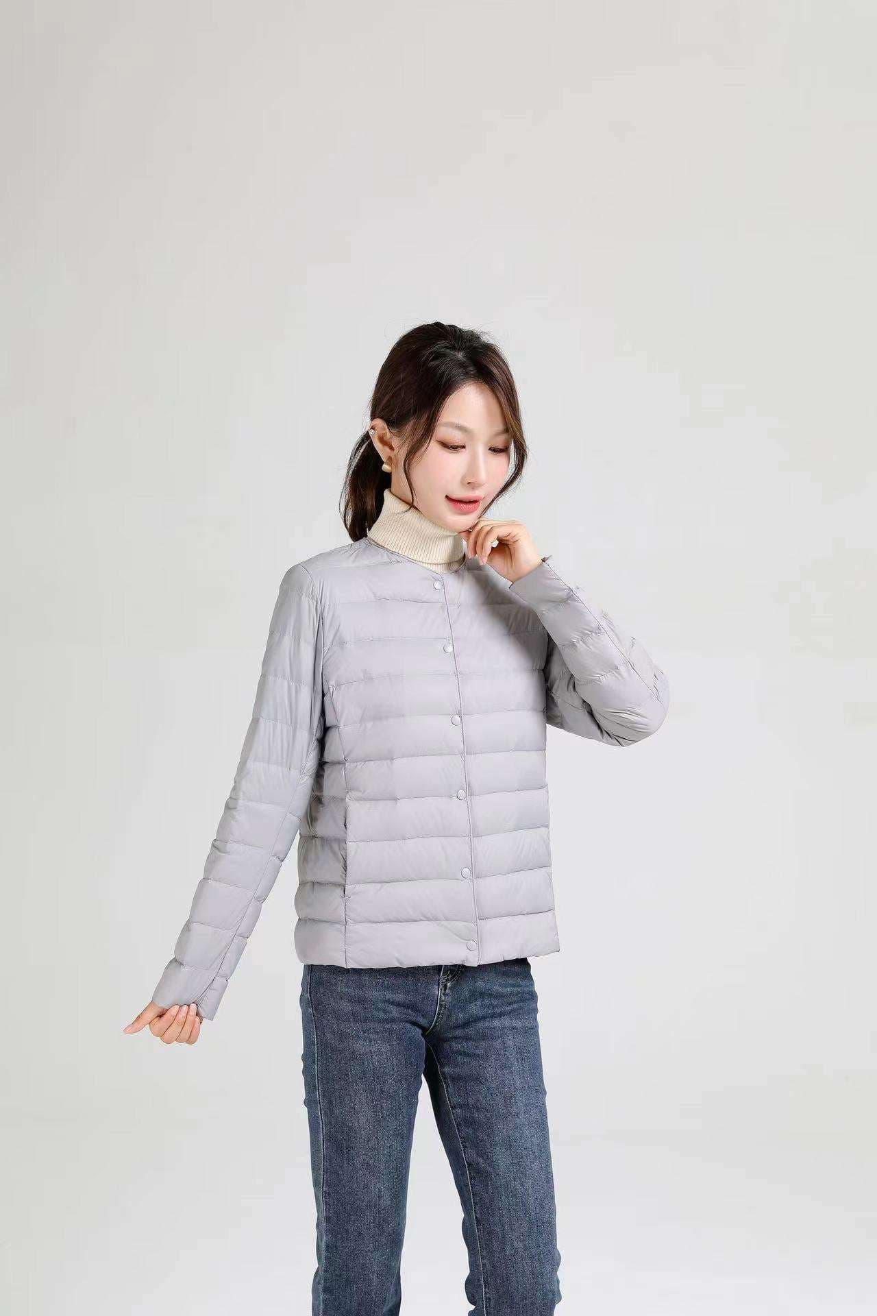 ネイビーコーデ 軽量キルティングダウンジャケット